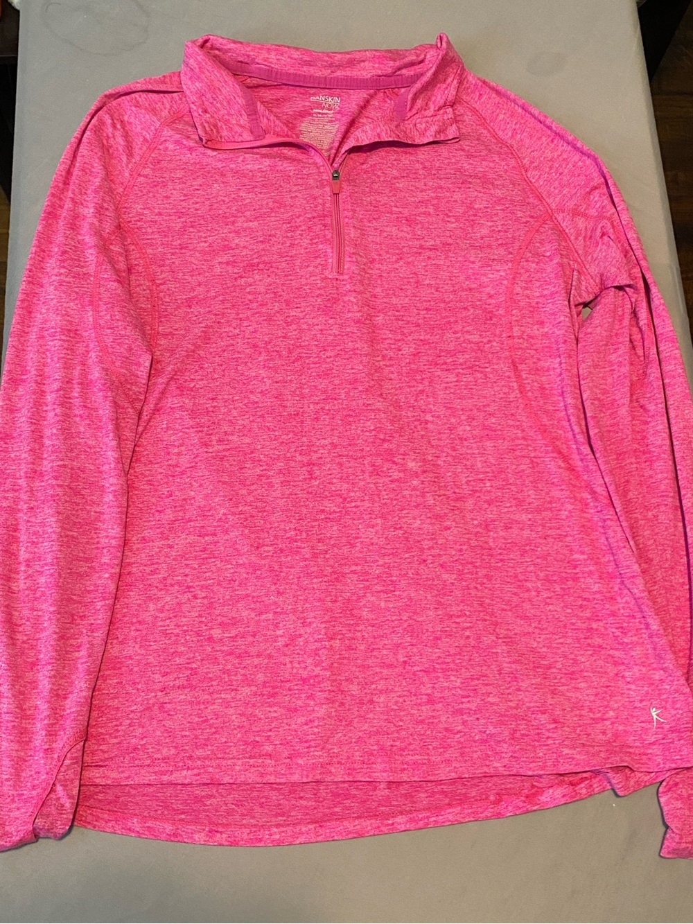 Danskin Now Bright Heathered Pink Active Quarter-Zip